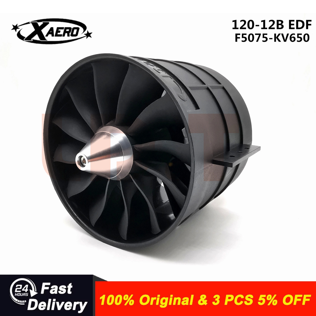 120mm 12ブレードEDFダクトファン、F5075-KV - Brushless Motor Thrust Test Stand のレビューと価格